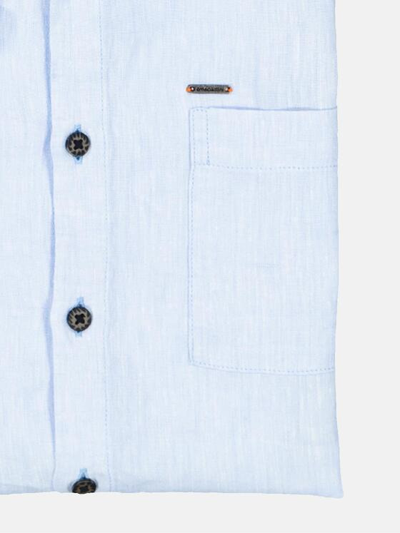 emilio adani Herren Kurzarm-Hemd uni Blau 36678