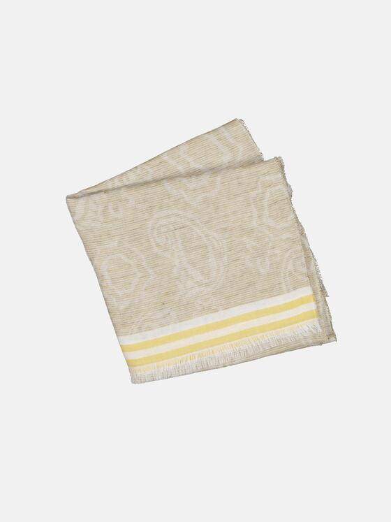 emilio adani Herren Schal gemustert Beige 34636