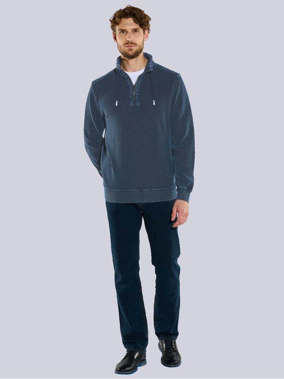 engbers Herren Sweatshirt mit Stehkragen Blau 36185