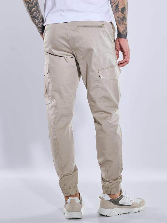 emilio adani Herren Cargo-Hose regular Grau 39001