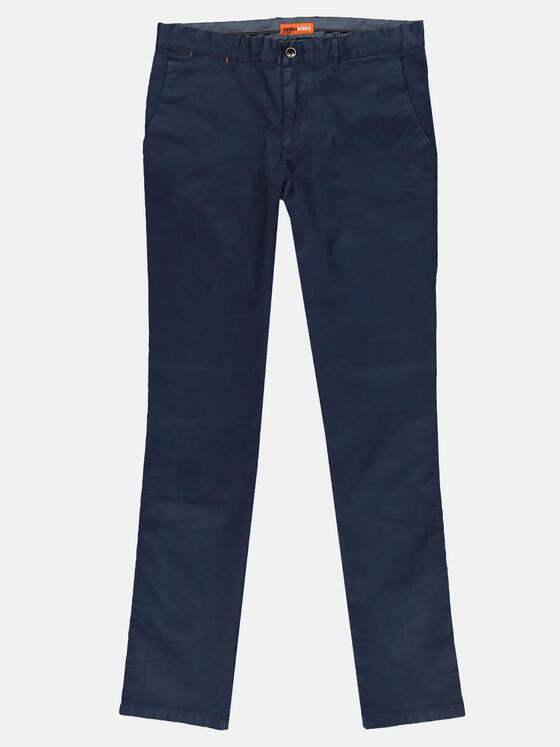 emilio adani Herren Sportive Chino mit dezentem Seitenstreifen Blau 29266