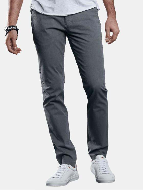 emilio adani Herren Sportive Chino in dezenter Zweifarbigkeit Grau 29263