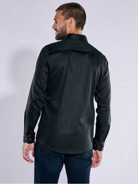 emilio adani Herren Langarm-Hemd "My Favorite" Schwarz 37604