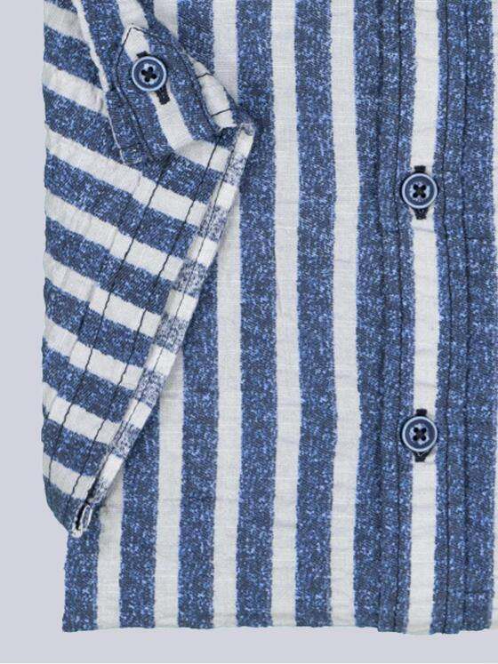 engbers Herren Kurzarm-Hemd gestreift Saphirblau 38698