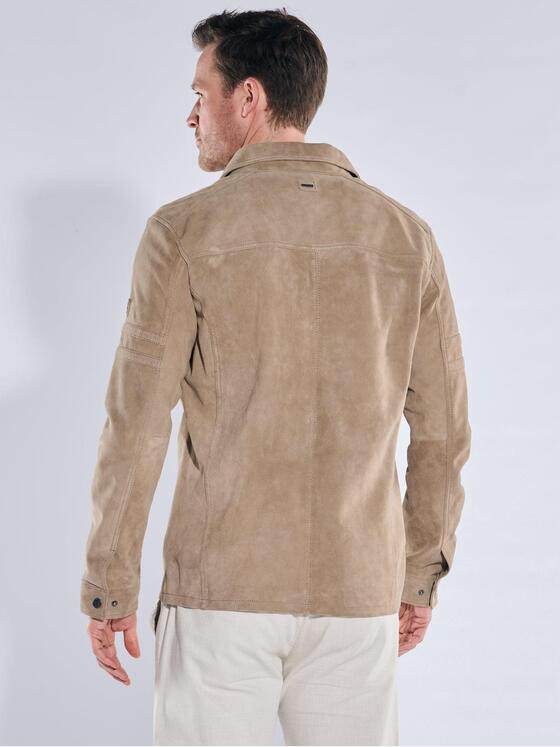 engbers Herren Leichte Velourslederjacke Beige 40403