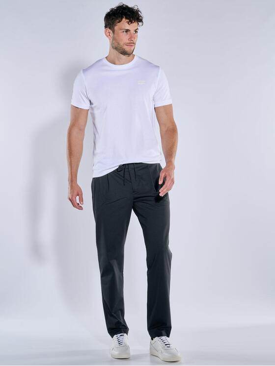 emilio adani Herren Anzug-Hose mit Tunnelzug Schwarz 39133