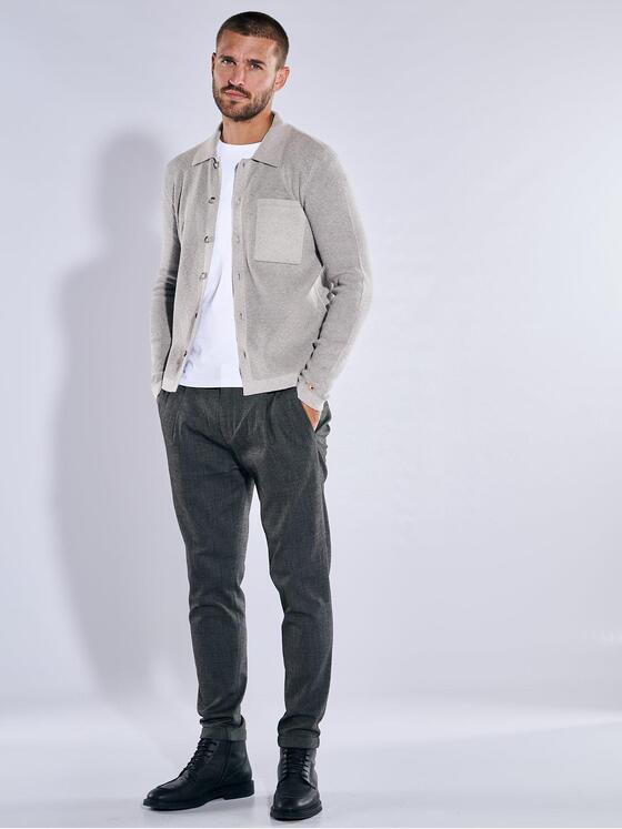 emilio adani Herren Cardigan strukturiert Beige 37986