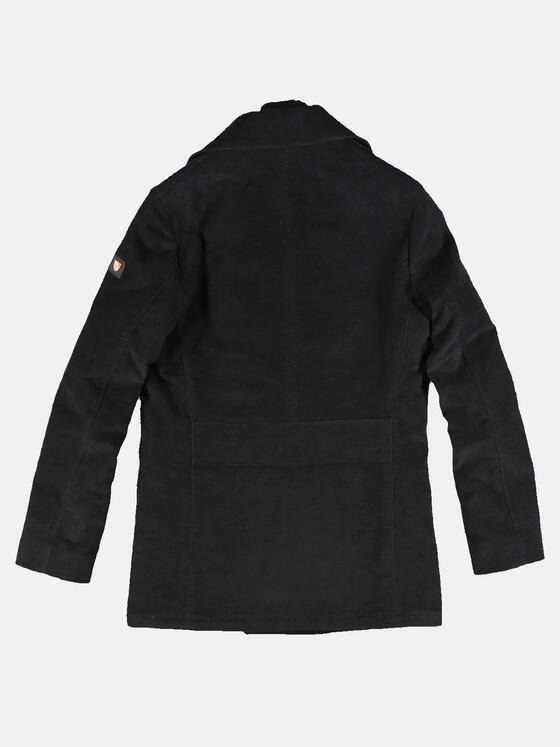 emilio adani Herren Zweireihige Cabanjacke Schwarz 30779