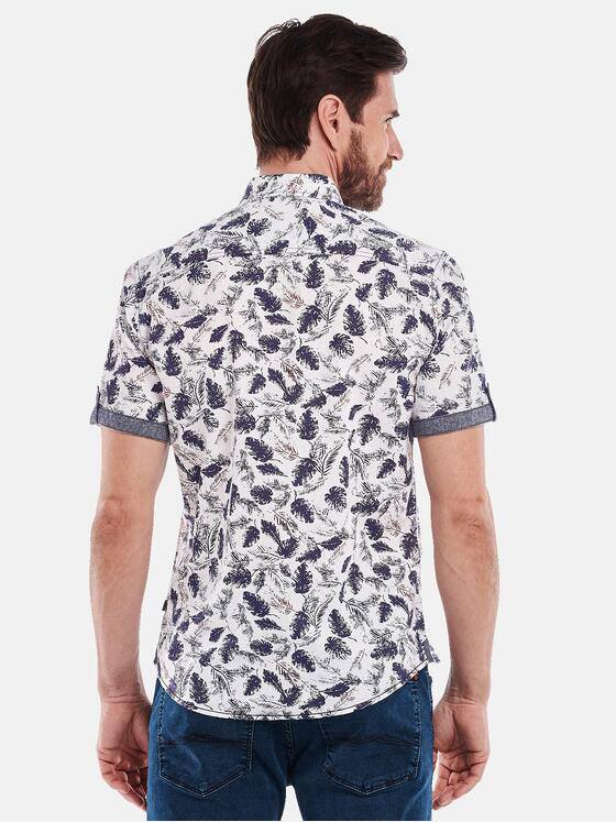 engbers Herren Kurzarm-Hemd gemustert Blau 35147