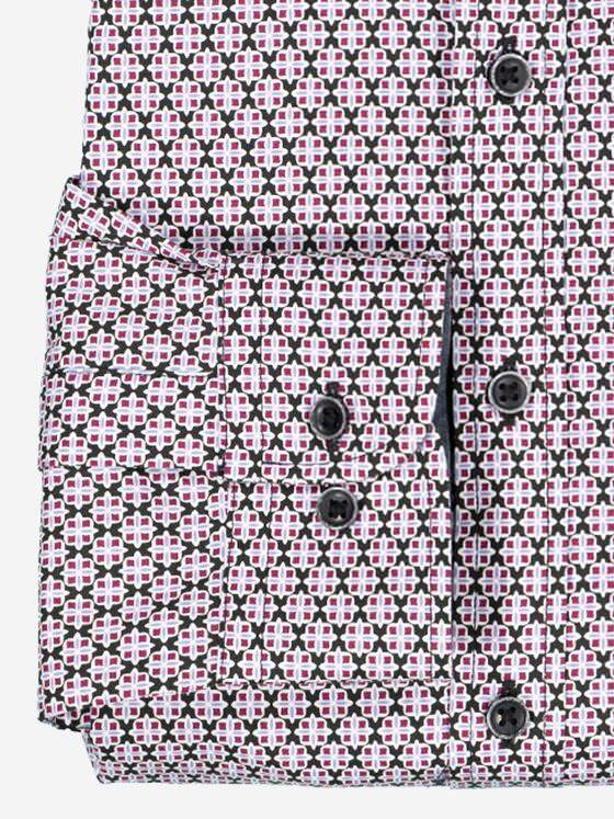 engbers Herren Langarm-Hemd gemustert Magenta 37638