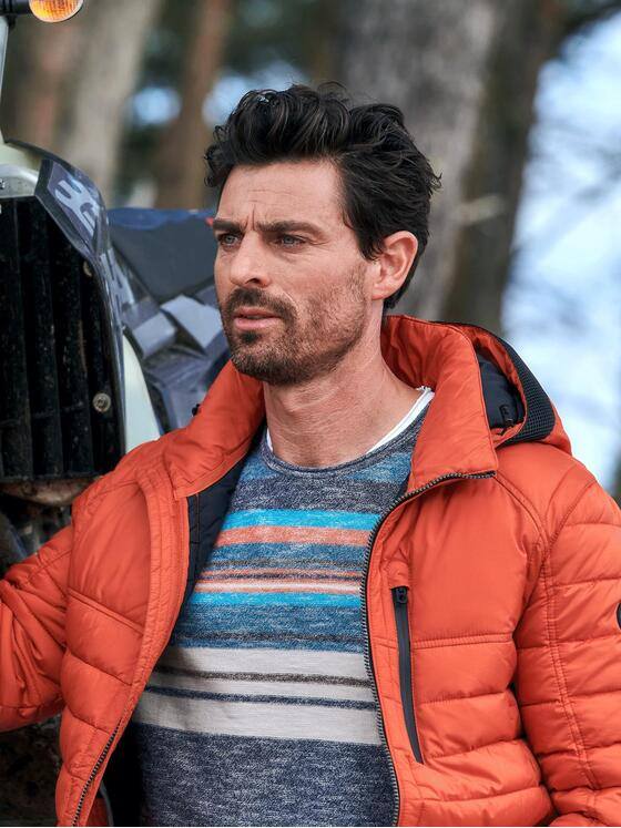 engbers Herren Steppjacke mit leichter Struktur Orange 31909