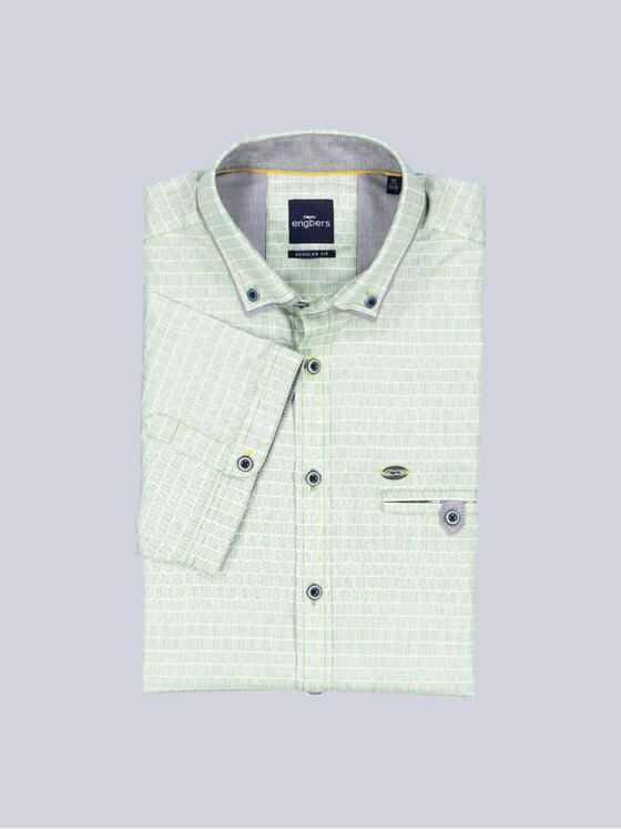 engbers Herren Kurzarm-Hemd regular Hellgruen 38501