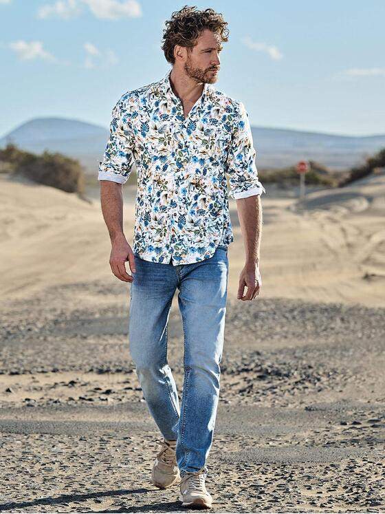 engbers Herren Langarm-Hemd gemustert Mehrfarbig 38985