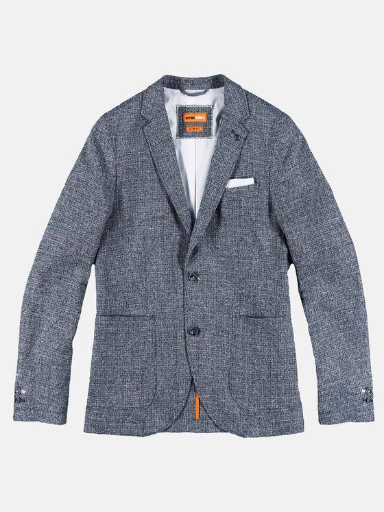 emilio adani Herren Sakko mit feiner Struktur Blau 30647