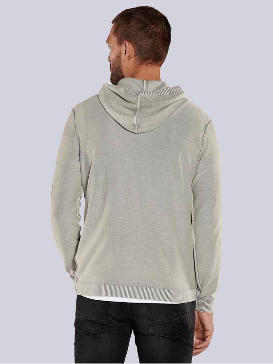 emilio adani Herren Pullover mit Kapuze Grau 36073
