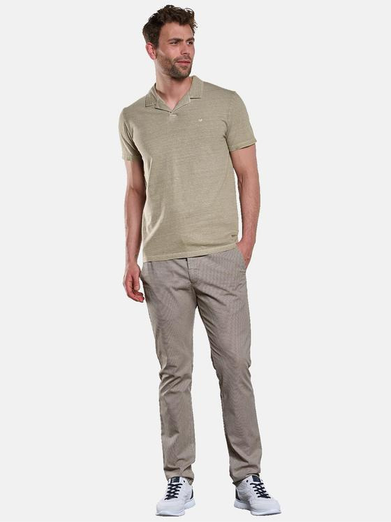 ENGBERS GERMANY Herren Polo-Shirt mit Leinen-Anteil Ecru 33106