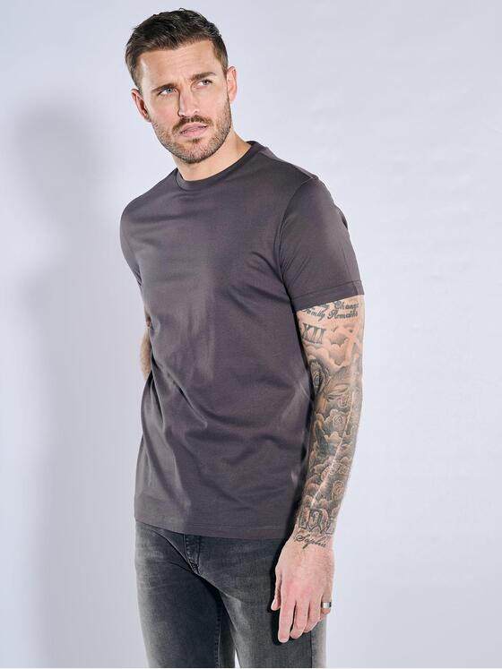 emilio adani Herren T-Shirt aus hochwertiger Baumwolle Grau 38318