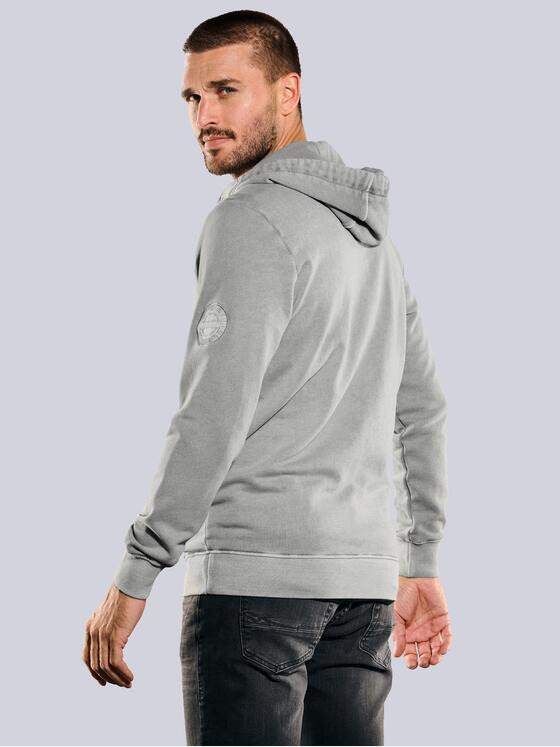 emilio adani Herren Sweatjacke mit Kapuze Grau 35260