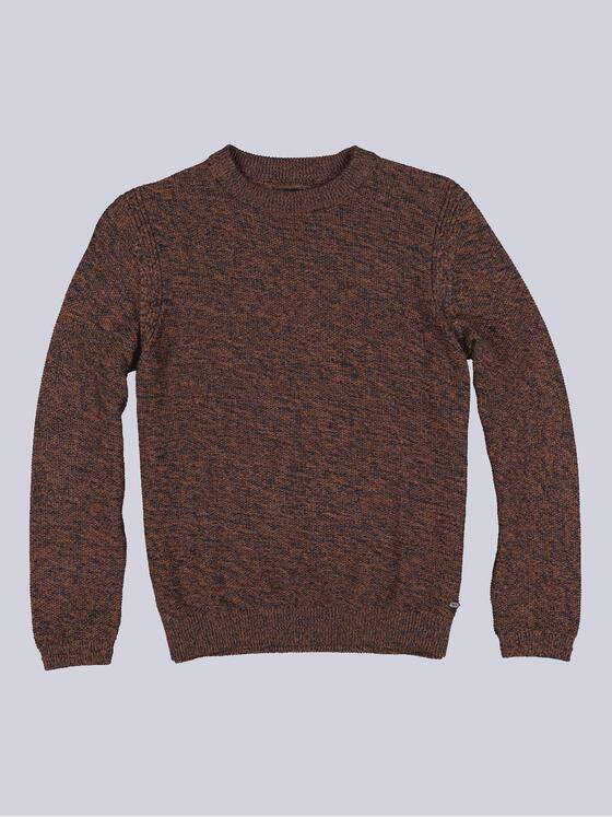 engbers Herren Pullover meliert Dunkelorange 33713