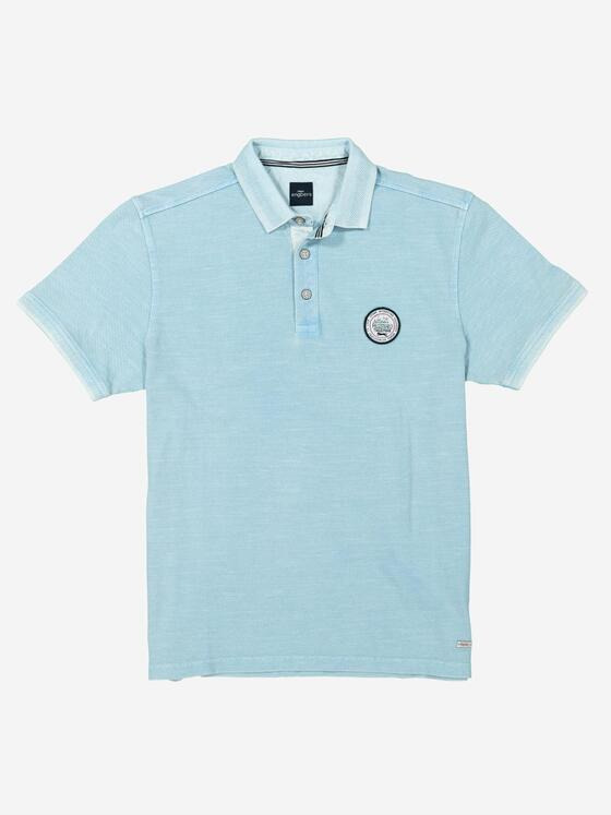 engbers Herren Polo-Shirt strukturiert Mittelblau 37131