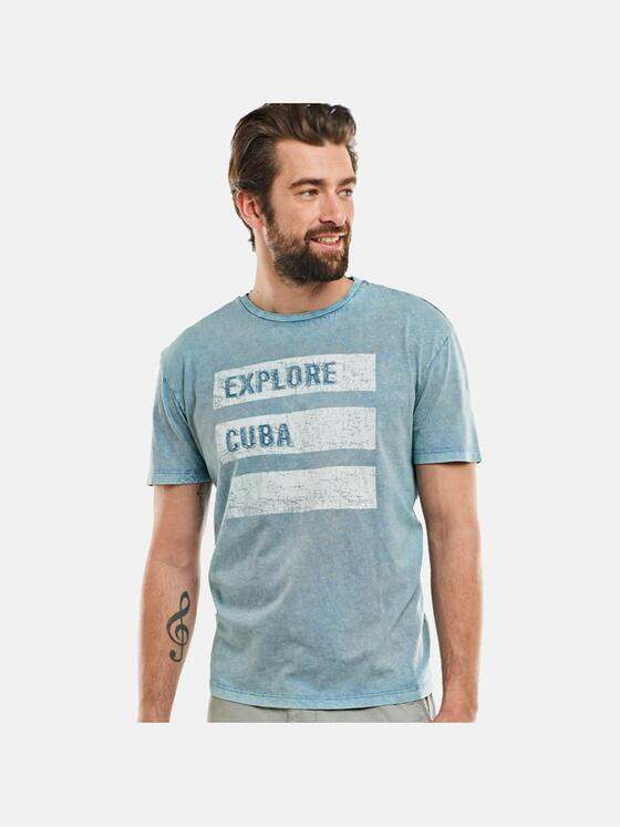 engbers Herren Rundhals T-Shirt Blautürkis 23880