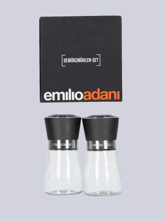 emilio adani Herren Gewürzmühlen-Set Schwarz 35403