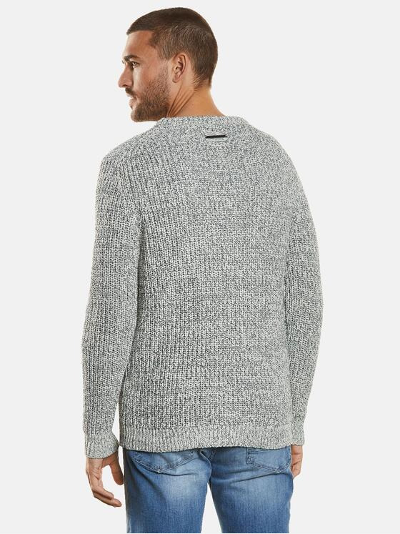 emilio adani Herren Pullover meliert Blau 34348