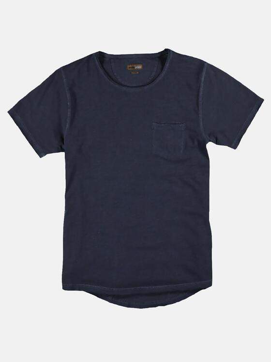emilio adani Herren Rundhals T-Shirt Blau 27711