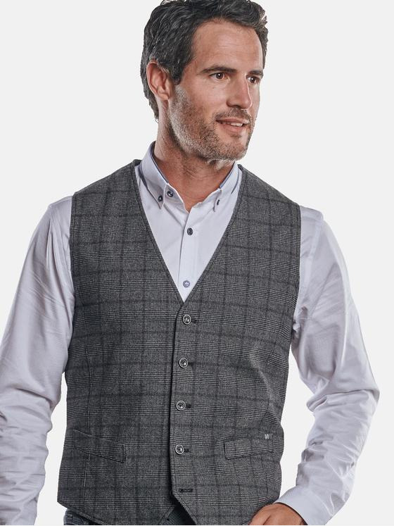 engbers Herren Karierte Sakkoweste Anthrazit 30220