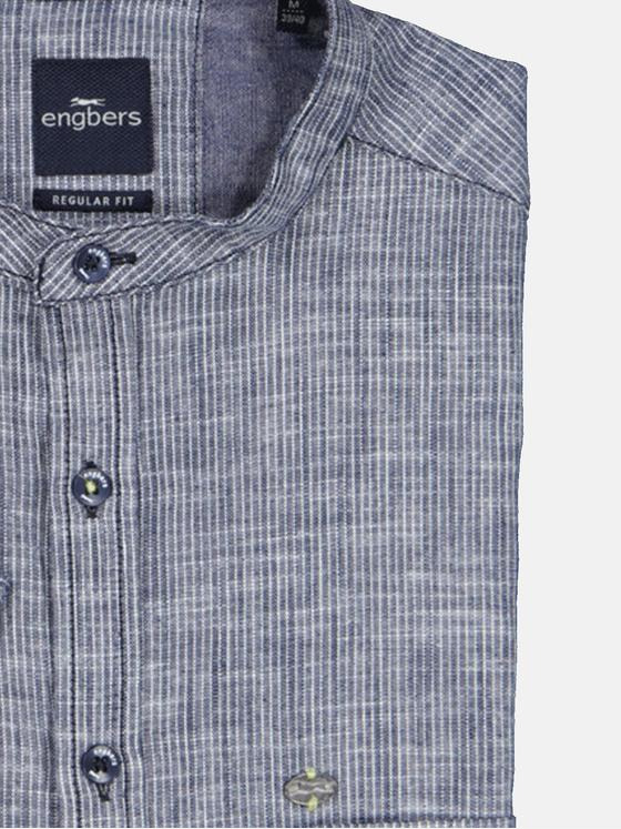 engbers Herren Kurzarm-Hemd uni Blau 34970