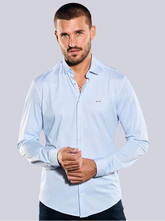emilio adani Herren Funktionshemd langarm Blau 35553