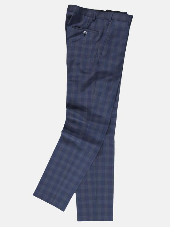 emilio adani Herren karierte Business-Hose Blau 29029