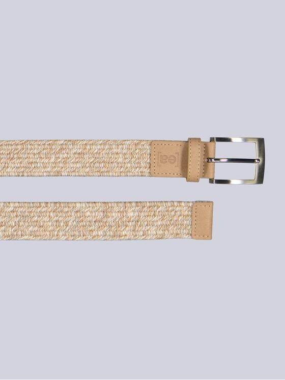 emilio adani Herren Textilgürtel geflochten Beige 38838