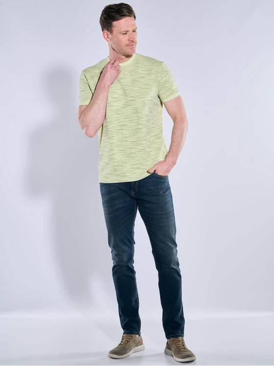 engbers Herren T-Shirt gestreift Hellgelb 38471