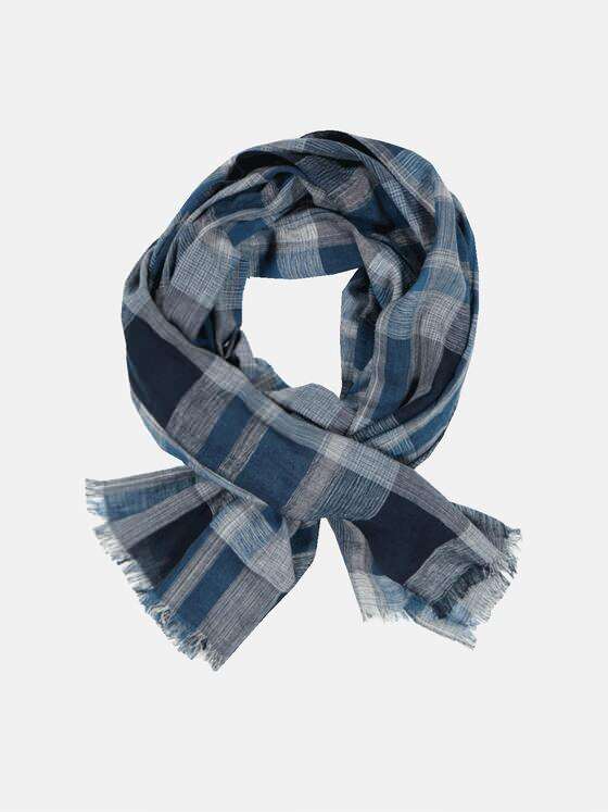 engbers Herren Schal kariert Indigoblau 34693