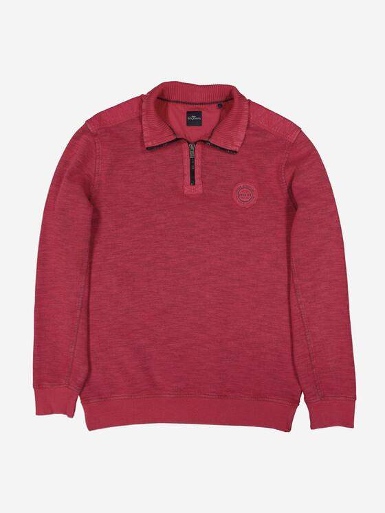 engbers Herren Sweatshirt mit Troyerkragen Rot 38054