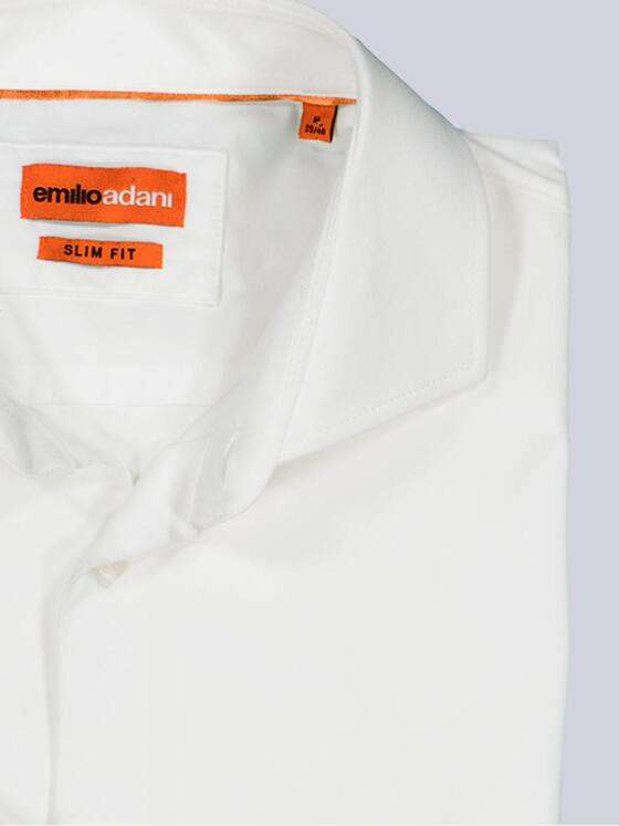 emilio adani Herren Funktions-Hemd Langarm Reinweiss 35840