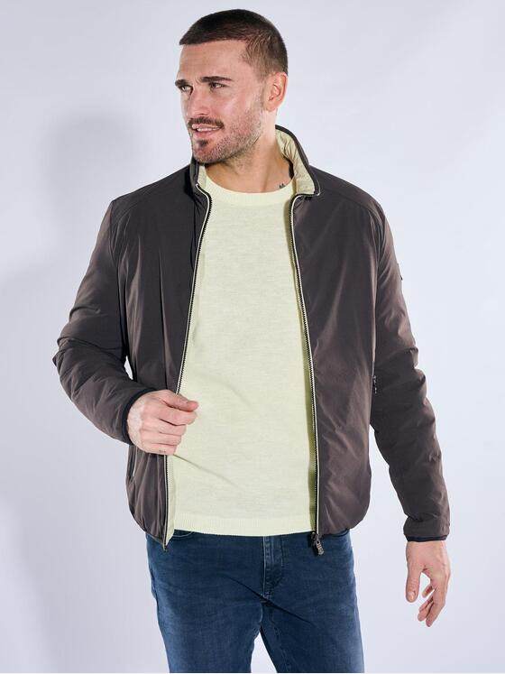 emilio adani Herren Wende-Steppjacke Schwarzbraun 40011