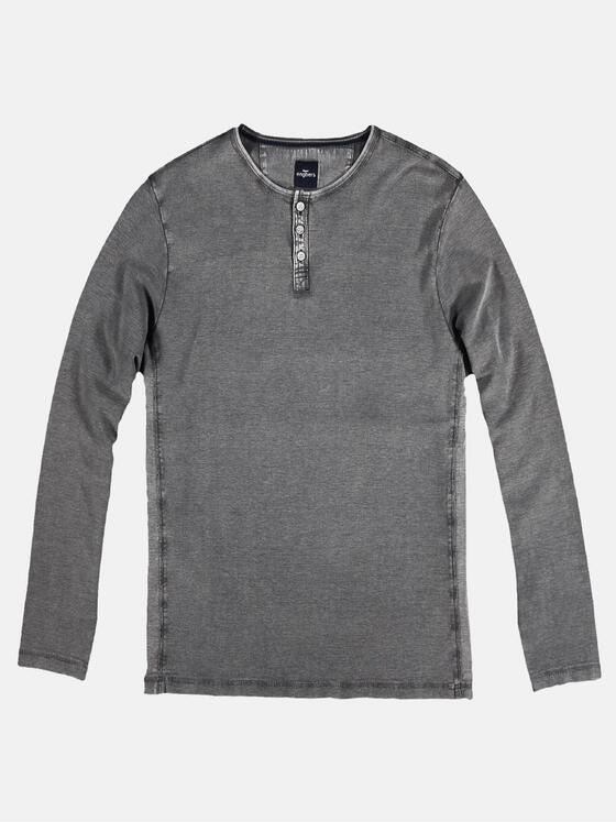 engbers Herren Henley Shirt Dunkelgrau 28910