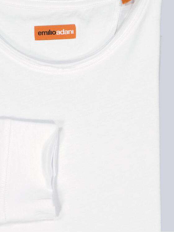emilio adani Herren Langarmshirt "My Favorite" Reinweiss 32775