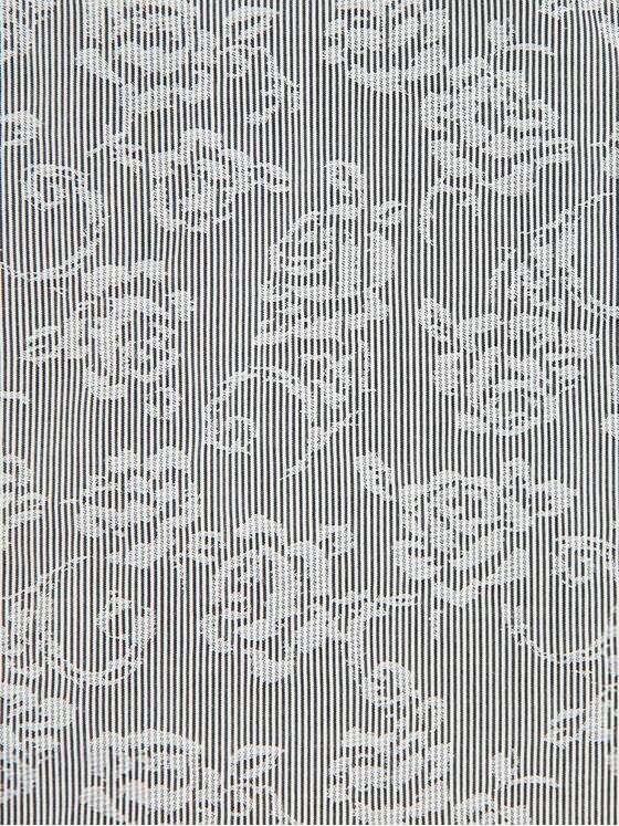 emilio adani Herren Langarmhemd mit floralem Muster Grau 30549