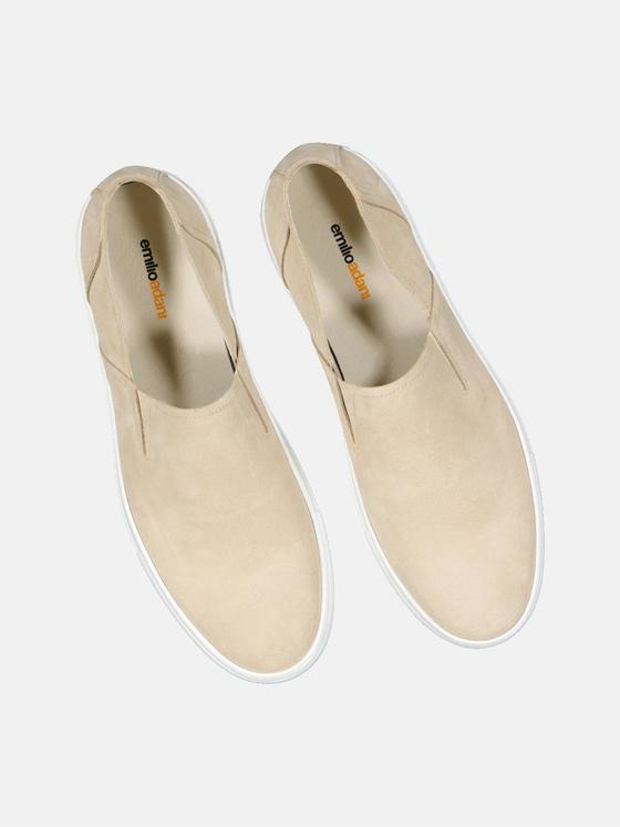 emilio adani Herren Sneaker aus Leder Beige 34486