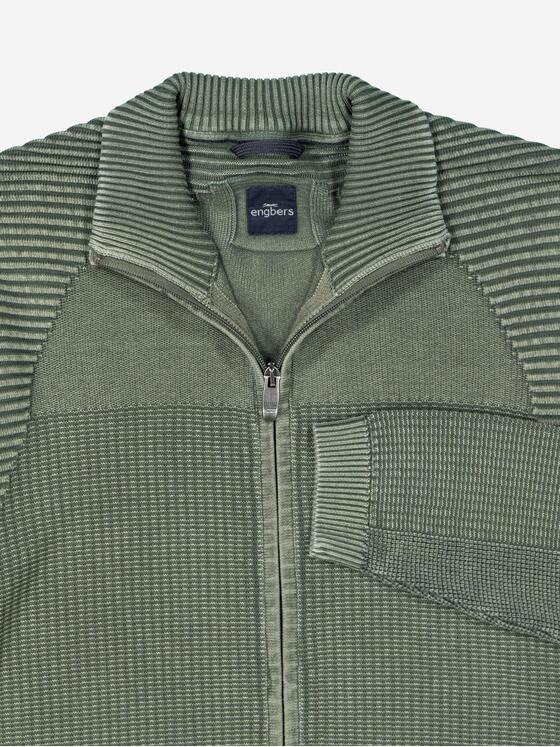 engbers Herren Cardigan regular Grün 37355