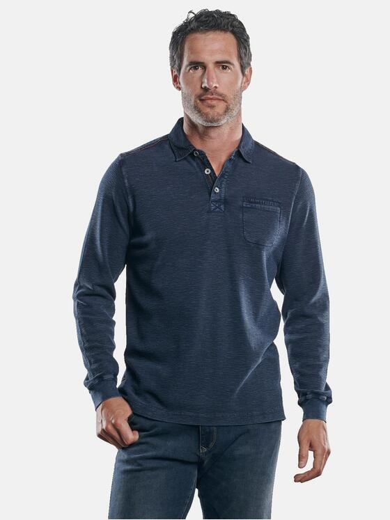engbers Herren Poloshirt langarm Indigoblau 30270