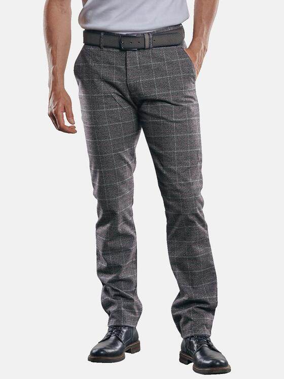 engbers Herren Karierte Chino Dunkelgrau 30257