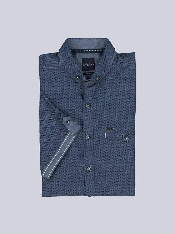 engbers Herren Kurzarm-Hemd strukturiert Brilliantblau 38576