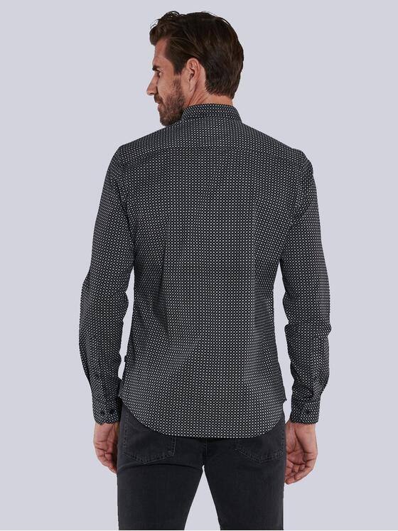 engbers Herren Langarm-Hemd slim fit Schwarz 35600