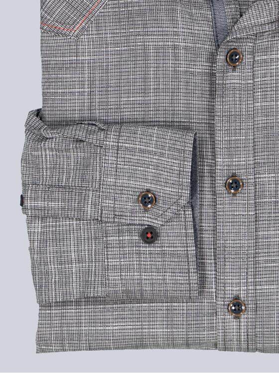 engbers Herren Langarm-Hemd uni Grau 35220