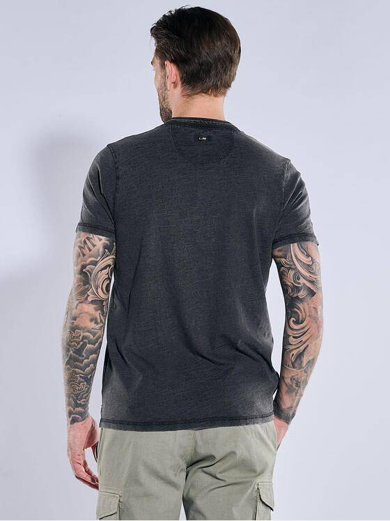 emilio adani Herren Henley-Shirt uni Grau 38961