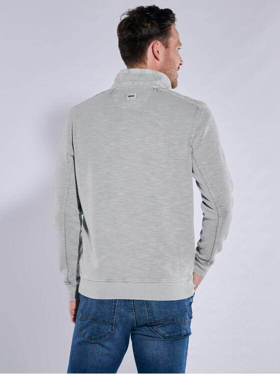 engbers Herren Sweatshirt mit Troyerkragen Hellgrau 38055